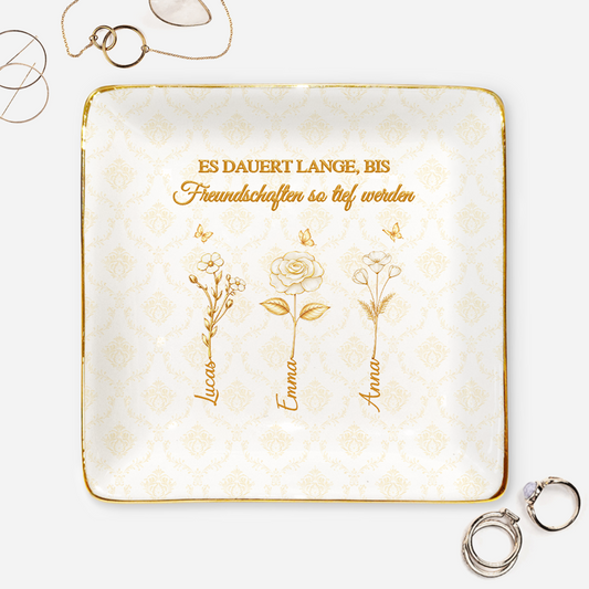 83362GE1 es dauert lange bis freundschaften so tief werden personalisierte geschenke beste freundin  schmuckschale gold 83362sfzf