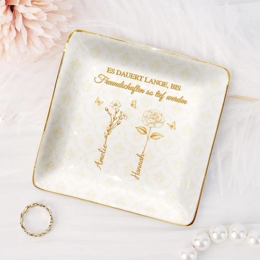 83362GE2 es dauert lange bis freundschaften so tief werden personalisierte geschenke beste freundin  schmuckschale gold 83362sfzf