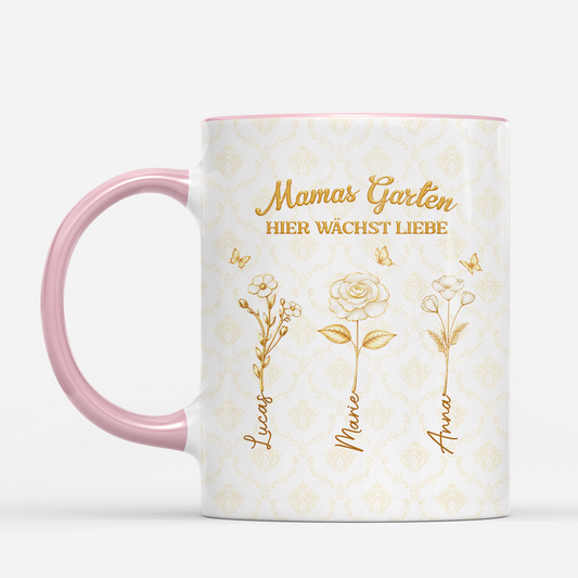 8338MGE2 3d druck effekt omas garten hier wachst liebe personalisiertes geschenk  mama oma tasse gold 8338msxza
