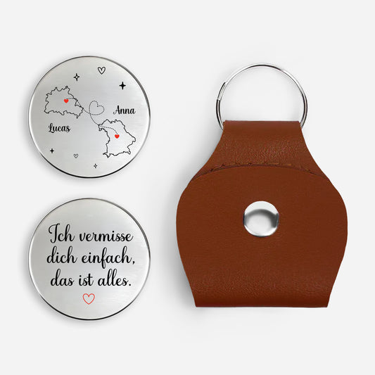 8342AGE1 ich vermisse dich einfach das ist alles personalisiertes geschenk  pocket hug schlusselanhanger beste freunde 8342ajnhsf