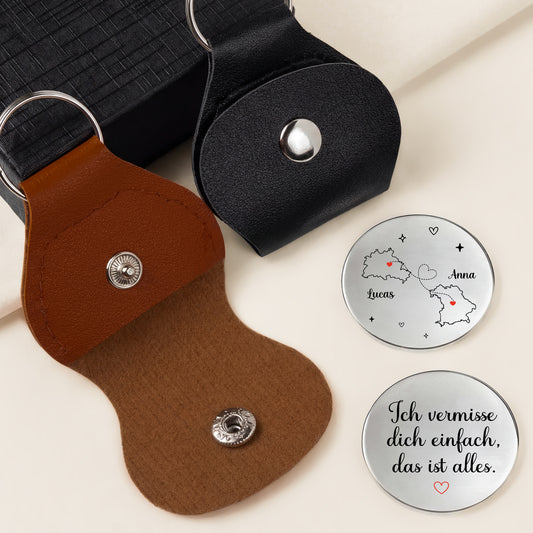 8342AGE2 ich vermisse dich einfach das ist alles personalisiertes geschenk  pocket hug schlusselanhanger beste freunde 8342ajnhsf