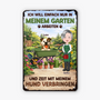 8343EGE2 garten arbeiten und zeit mit meinen hunden verbringen personalisierte hunde geschenke  turschild 8343eskzc