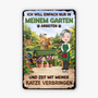 8343EGE2 garten arbeiten und zeit mit meinen katzen verbringen personalisierte geschenke katze  turschild 8343eskzd