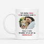 8346MGE1 ich bleibe lieber bei meinem hund draussen ist es mir zu menschlich personalisierte geschenke foto  hund katzen tasse 8346m8qtc