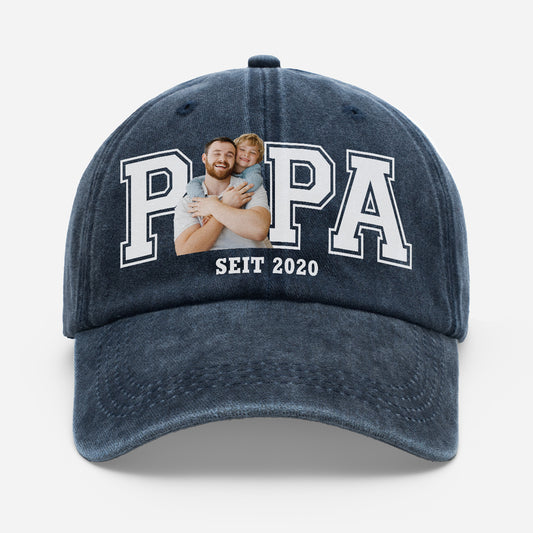 8347AGE1 opa papa seit personalisierte geschenke foto  washed cap 8347aj3qza