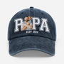 8347AGE1 opa papa seit personalisierte geschenke foto  washed cap 8347aj3qza