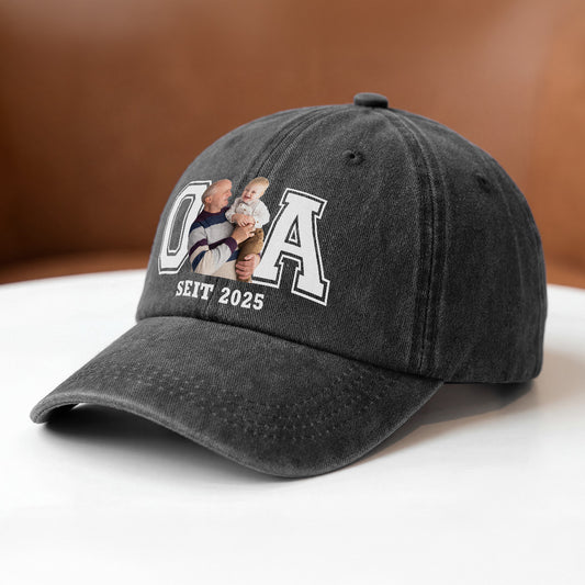 8347AGE2 opa papa seit personalisierte geschenke foto  washed cap 8347aj3qza
