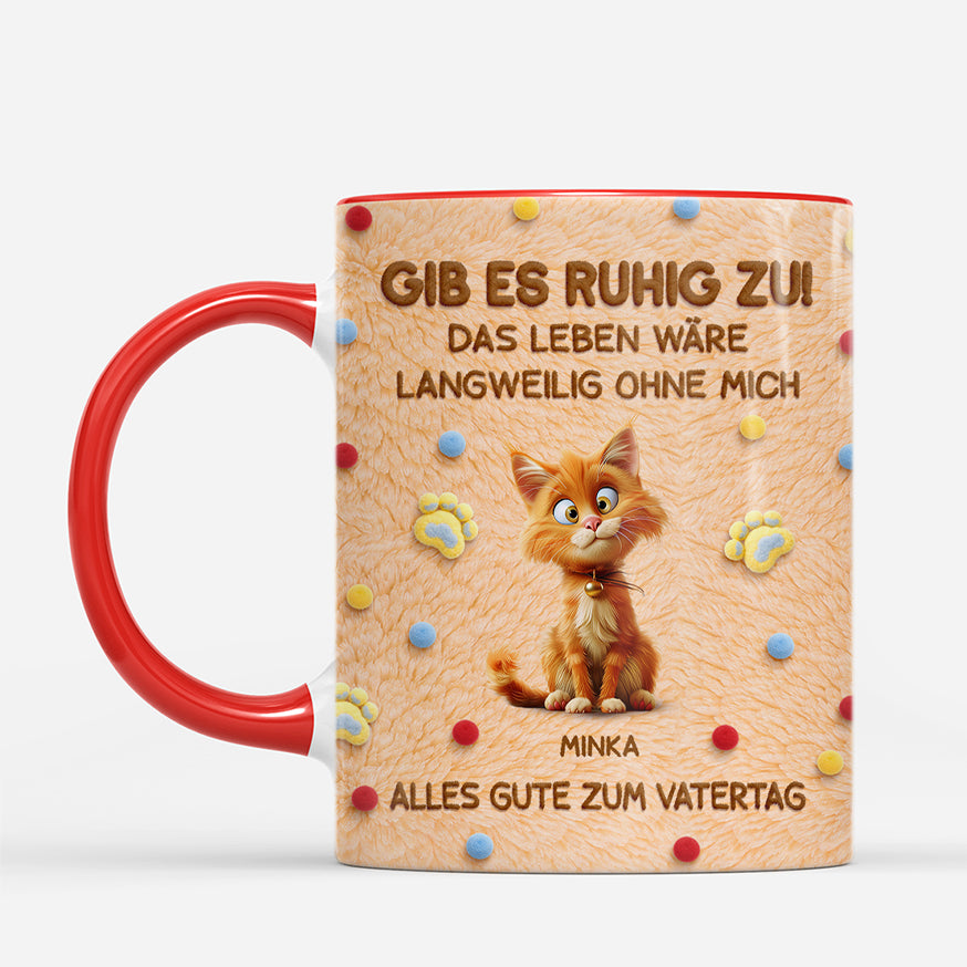 8349MGE2 3d druck effekt das leben ware ohne katze langweilig katzen tasse personalisiert sherpa 8349mcqnd