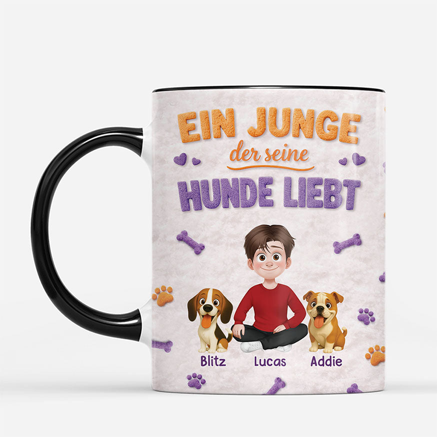 8360MGE2 3d druck effekt nur eine frau die hunde liebt personalisierte hunde geschenke  tasse cartoon 8360mtptc
