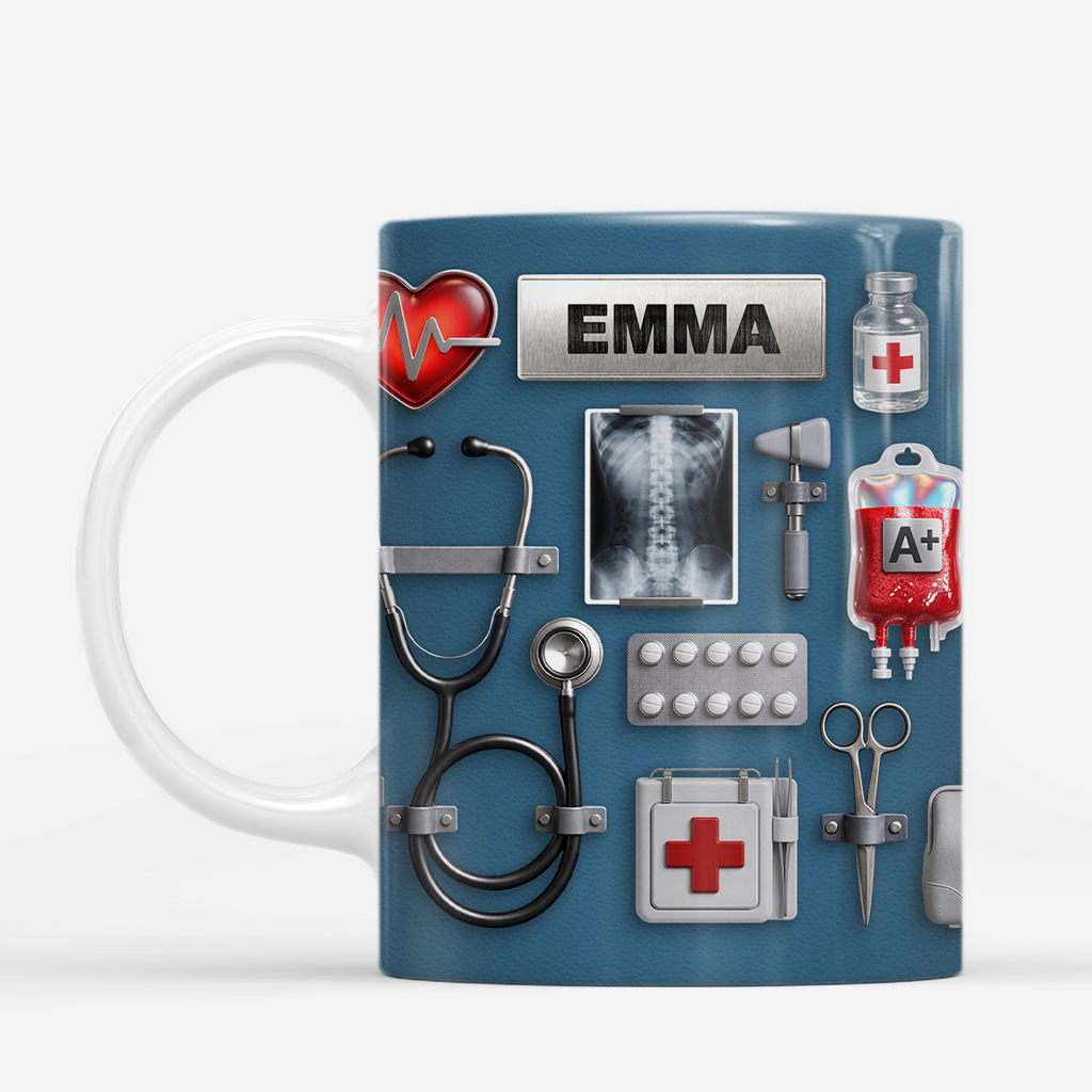 8364MGE2 3d druck effekt medizinprodukt personalisiertes geschenk  tasse arzt 8364m6fwa