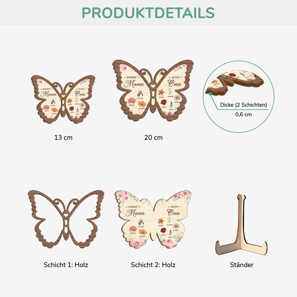 8377QGE3 erst mama jetzt oma holzaufsteller personalisiert schmetterlinge 8377qsy5a