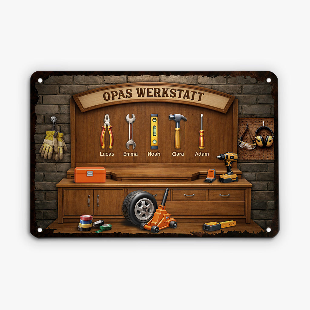 8384EGE2 papas werkstatt mauersteine personalisiertes geschenk  werkstatt schild opa papa 8384esxmb_7edca664 0d8e 45c4 b157 8b22fcadcf04