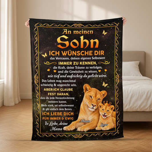 8397BGE2 an meine tochter  an meinen sohn personalisiertes geschenk  kuscheldecke 8397b8fwk