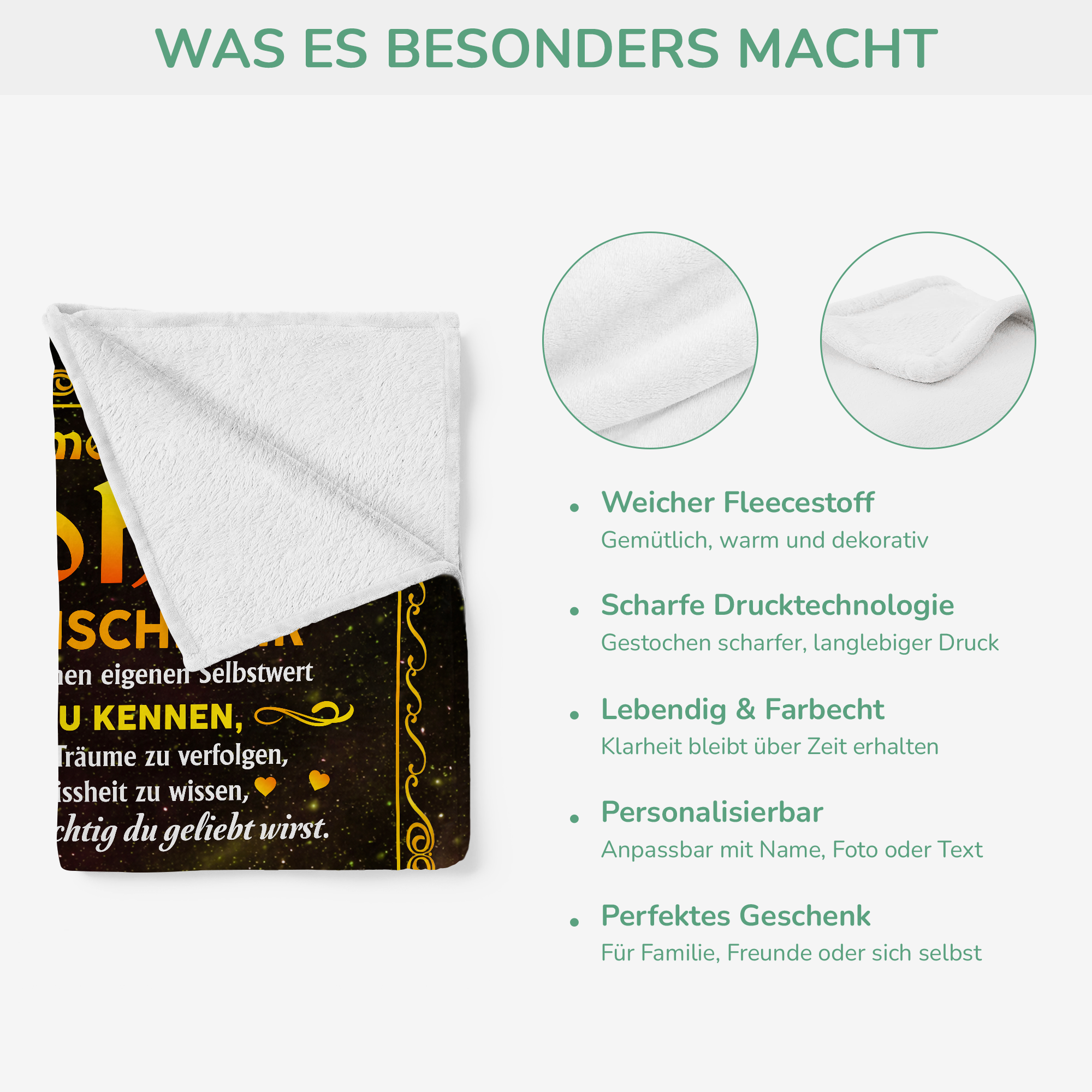 8397BGE4 an meine tochter  an meinen sohn personalisiertes geschenk  kuscheldecke 8397b8fwk
