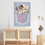8412CGE3 3d druck effekt beste mama aller zeiten personalisierte geschenke foto  leinwand mama oma jeans 8412cnlna