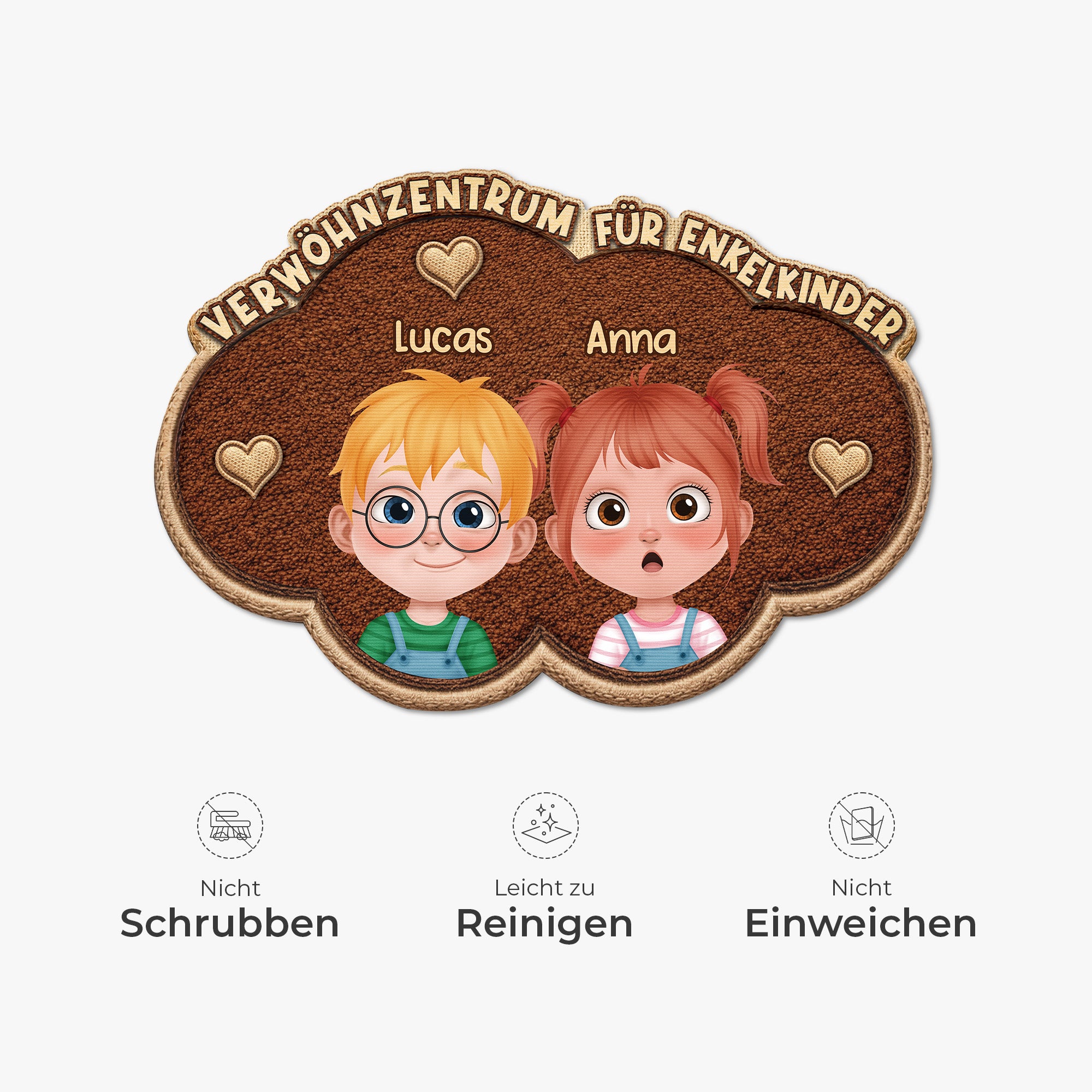 8432AGE5 verwohnzentrum fur enkelkinder personalisiertes geschenk  fussmatte oma und opa unregelmassige form 8432adtkta