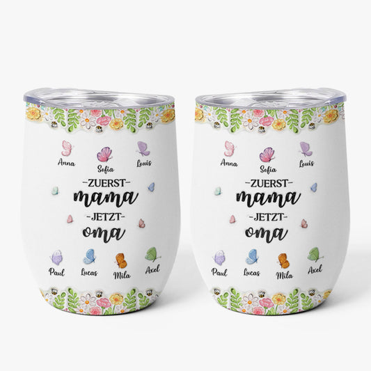 8457TGE1 3d druck effekt erst mama jetzt oma personalisiertes geschenk  355ml thermobecher schmetterlinge 8457t8pca
