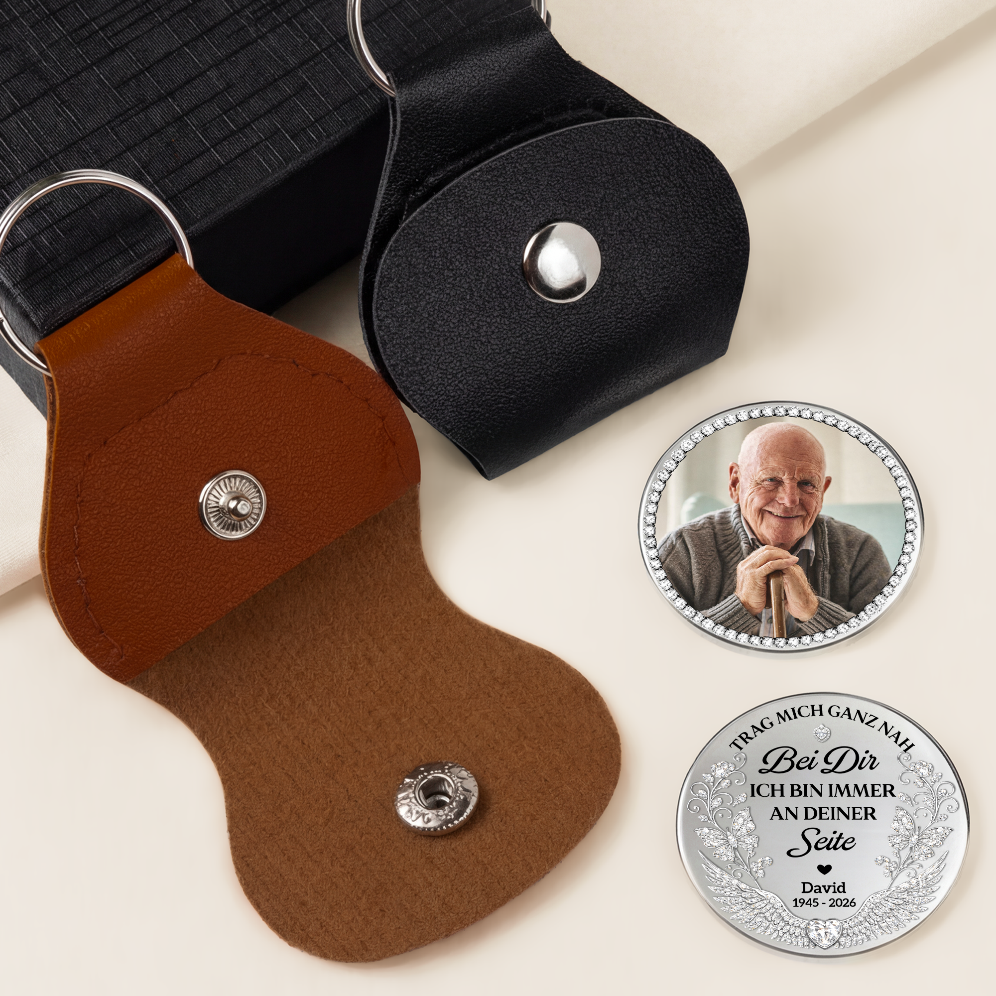 8462AGE2 3d druck effekt ich trage dich bei mir bis wir uns wiedersehen personalisierte trauergeschenke  pocket hug schlusselanhanger mama papa 8462aj8faa