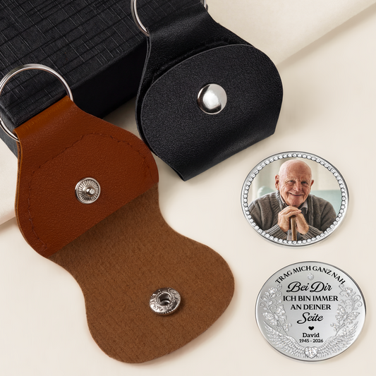 8462AGE2 3d druck effekt ich trage dich bei mir bis wir uns wiedersehen personalisierte trauergeschenke  pocket hug schlusselanhanger mama papa 8462aj8faa