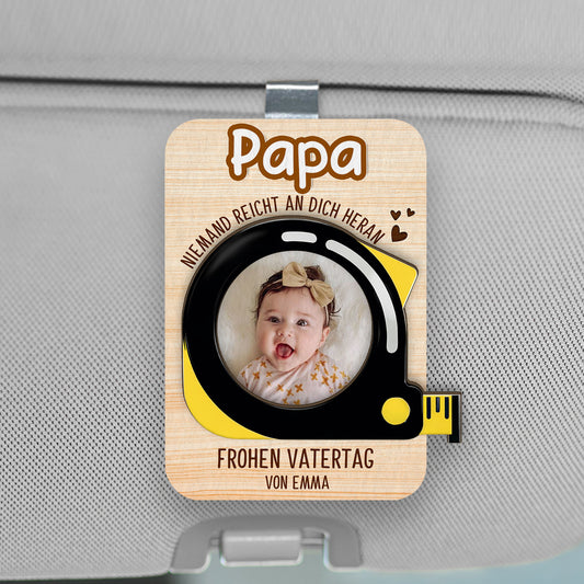 8473GGE1 niemand reicht an dich heran personalisierte geschenke foto  auto visier clip papa opa 8473g6vlb_4