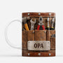 8479MGE2 3d druck effekt papas werkstatt personalisiertes geschenk  opa papa tasse braun 8479m6cwb