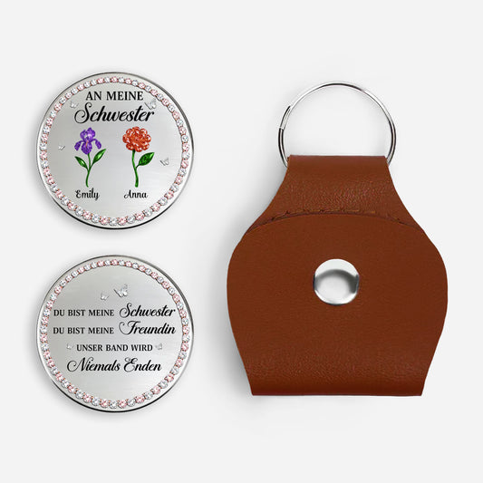 8495AGE1 an meine schwester personalisierte geschenke beste freundin  pocket hug schlusselanhanger blumen 8495aj