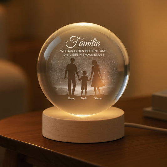 8505LGE1 familie ist wo das leben beginnt und die liebe niemals endet personalisierte geschenke familie  kristallkugel mit namen 8505lavzi_2