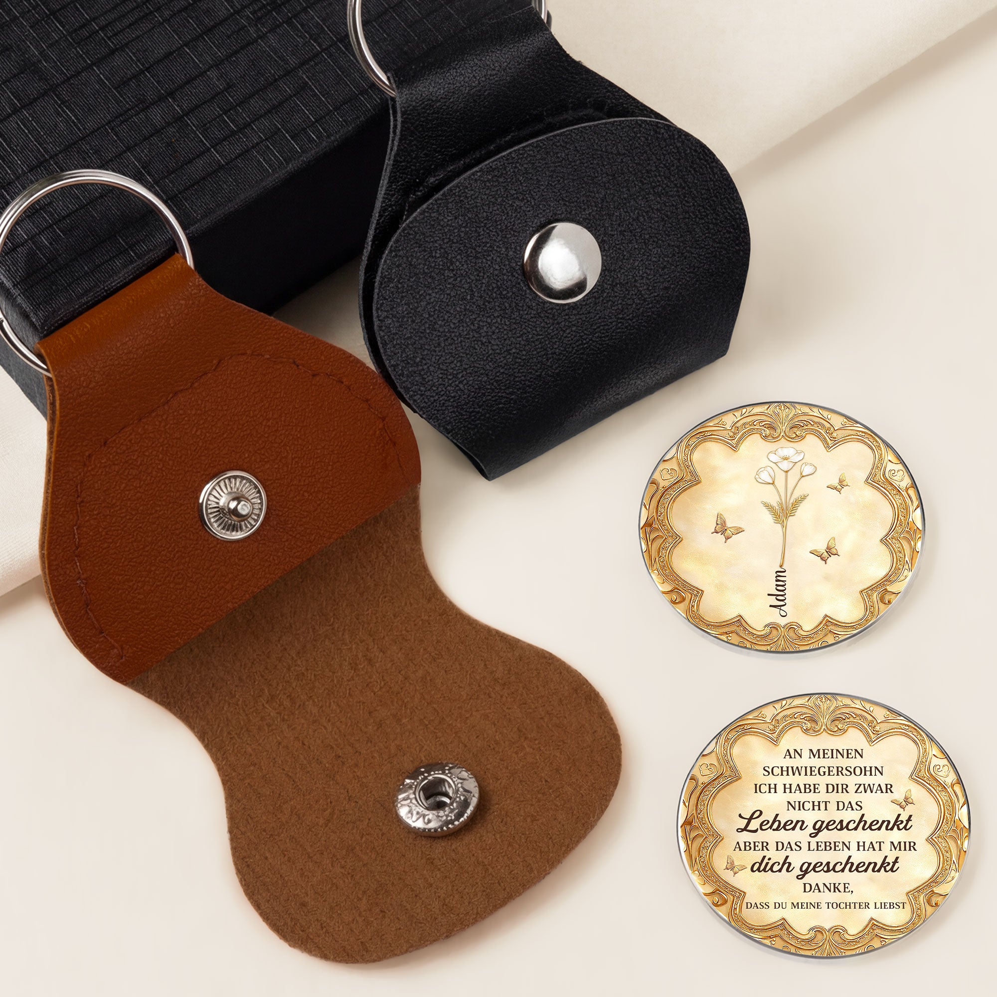 8523AGE2 3d druck effekt an meine schwiegertochter personalisiertes geschenk  pocket hug schlusselanhanger mama tochter 8523ajchla