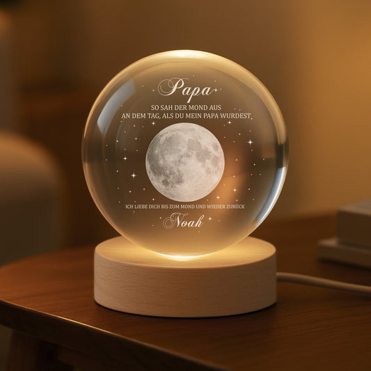 8528LGE2 so sah der mond aus als du mama wurdest kristallkugel personalisiert mama oma mondphase 8528lcfba