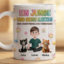 8532MGE2 3d druck effekt eine unzertrennliche verbindung personalisierte geschenke katze  tasse teddystoff 8532mtptd