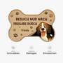 8546AGE5 besuch nur nach freigabe durch personalisiertes hunde geschenk  fussmatte_ unregelmassige form 8546ad8ezc