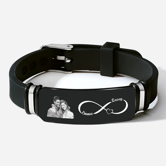 8553JGE1 unendlichkeitszeichen personalisierte paare geschenke  armbander_ foto 8553jnf5g