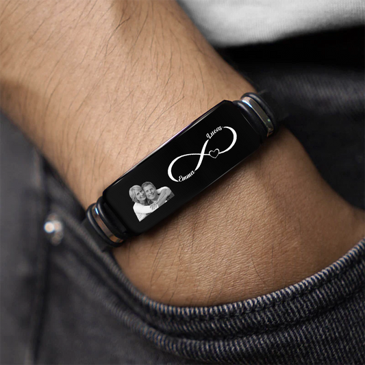 8553JGE2 unendlichkeitszeichen personalisierte paare geschenke  armbander_ foto 8553jnf5g