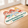 8554AGE2 verwohnzentrum fur enkelkinder personalisiertes geschenk  fussmatte oma und opa unregelmassige form regenbogen 8554adtkla