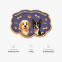 8558AGE1 hier wohnen verzogene hunde personalisiertes hunde geschenk  fussmatte unregelmassige form 8558adavrc_4