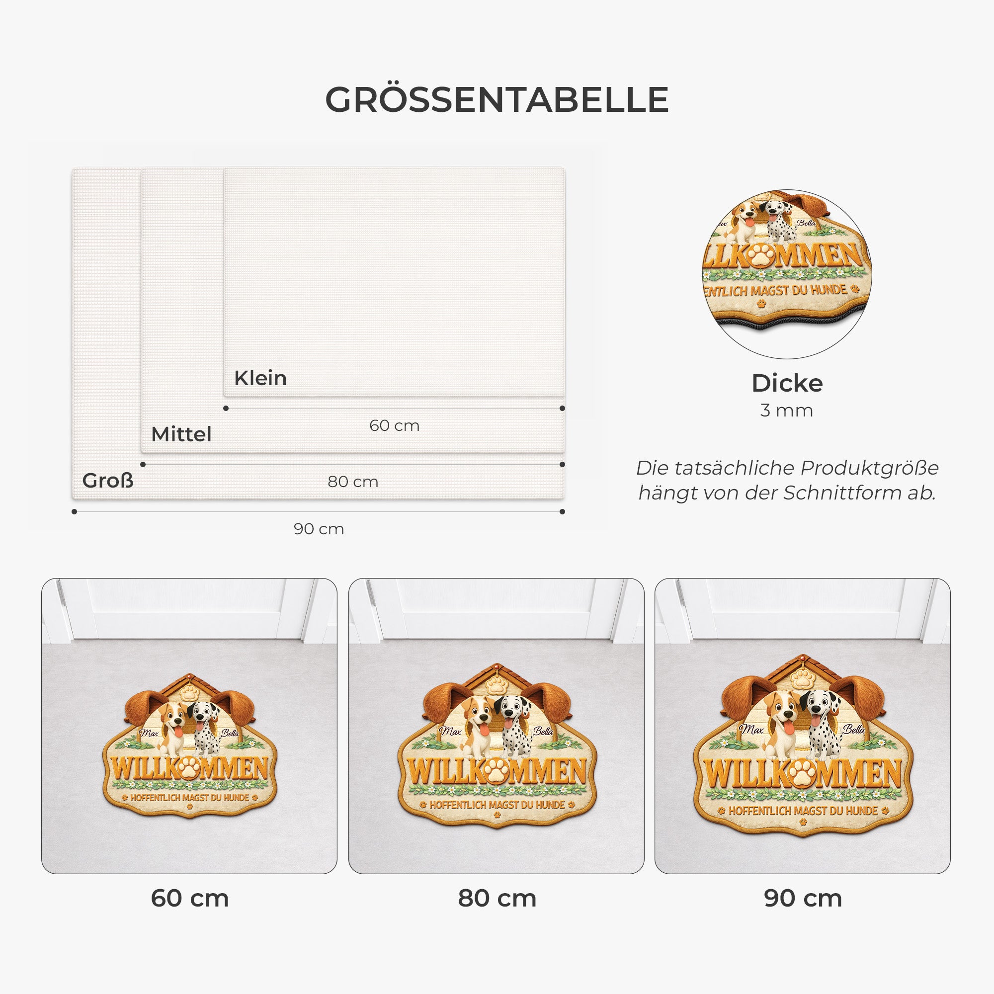 8561AGE3 hoffentlich magst du hunde fussmatte personalisiert hund_ unregelmassige form 8561adalmc