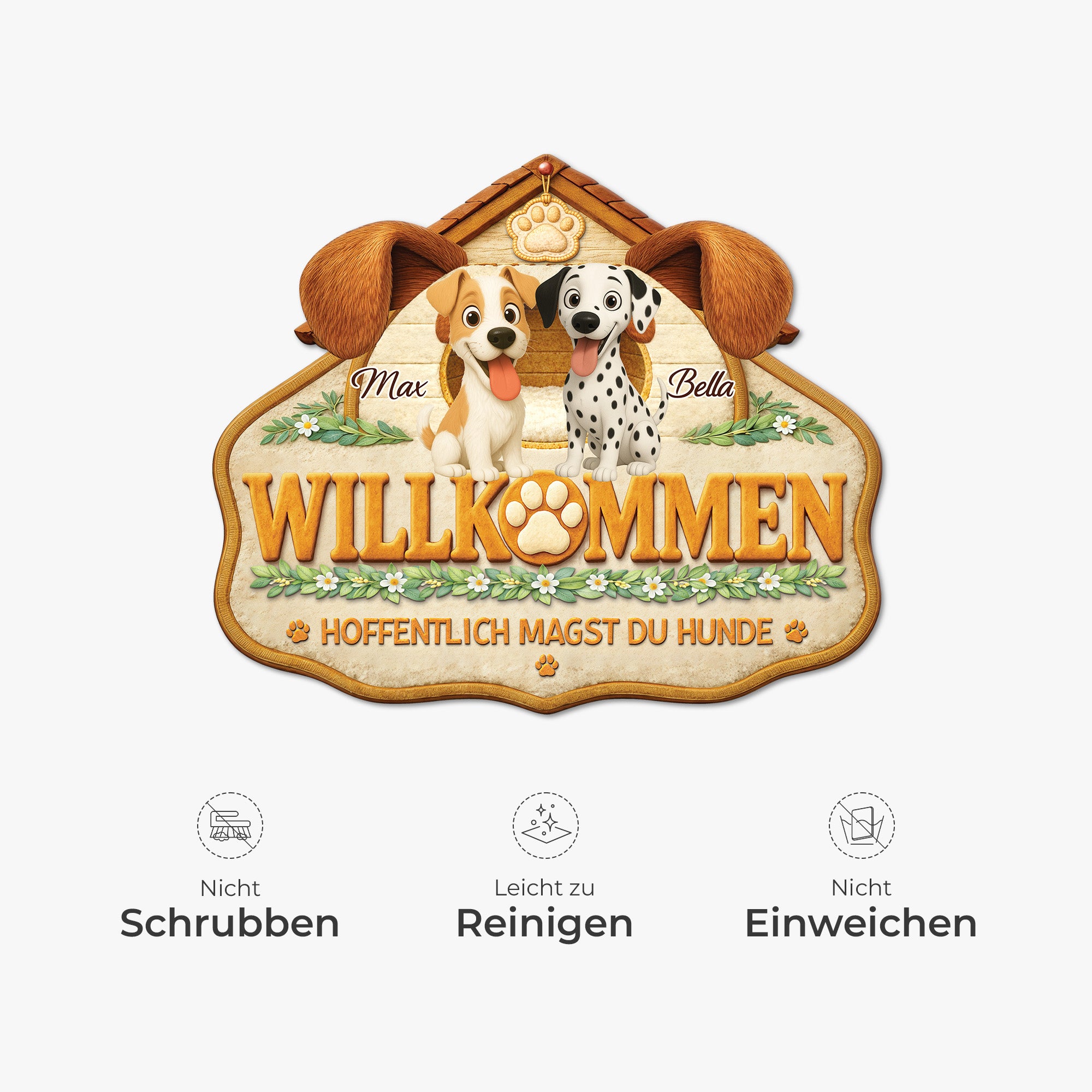 8561AGE5 hoffentlich magst du hunde fussmatte personalisiert hund_ unregelmassige form 8561adalmc