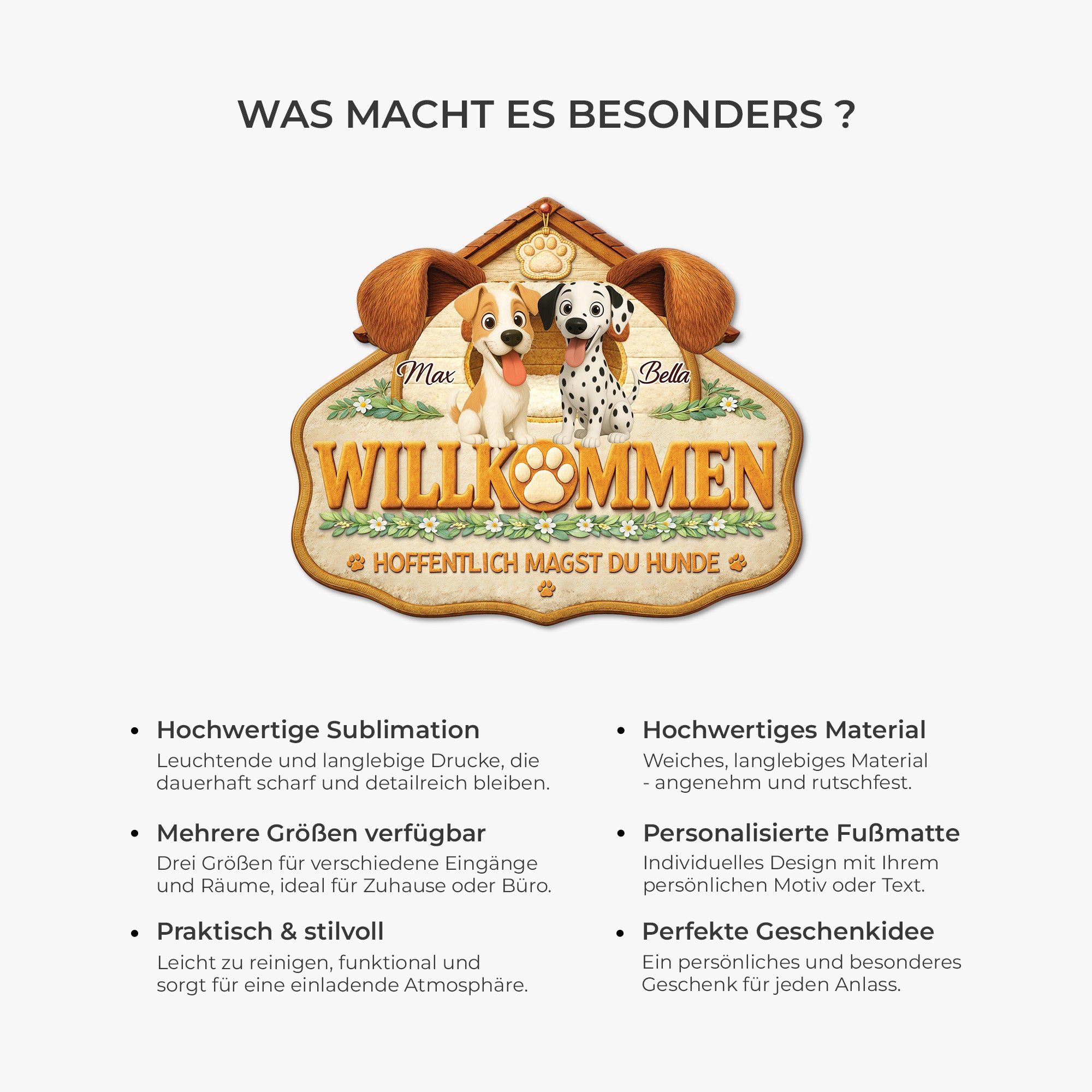 8561AGE6 hoffentlich magst du hunde fussmatte personalisiert hund_ unregelmassige form 8561adalmc