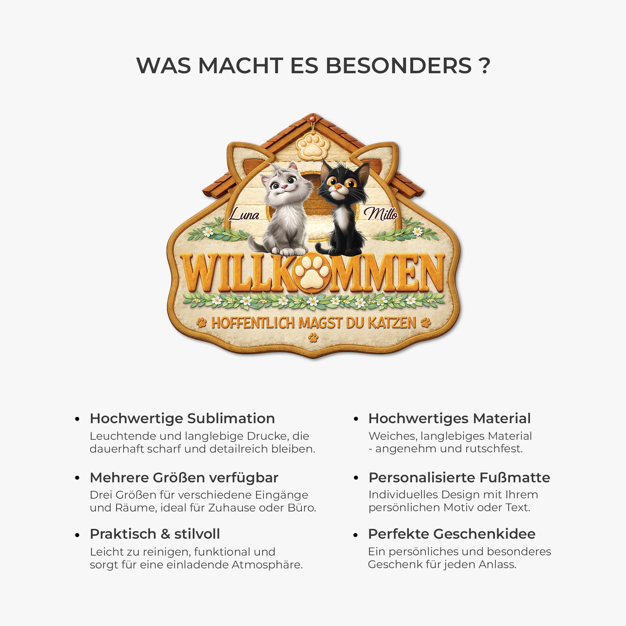 8561AGE6 hoffentlich magst du katzen fussmatte katzen personalisiert unregelmassige form 8561adalmd