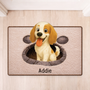 8565AGE1 3d druck effekt hund personalisiertes hunde geschenk  fussmatte unregelmassige form 8565adsfnc