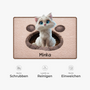 8565AGE5 3d druck effekt katze personalisierte geschenke katze  fussmatte unregelmassige form 8565adsfnd