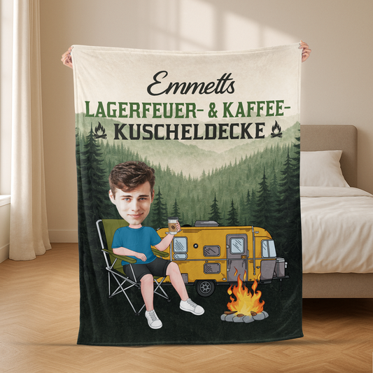 8570BGE2 lagerfeuer kaffee kuscheldecke personalisierte camping geschenke  kuscheldecke_ manner  frauen 8570btf5a