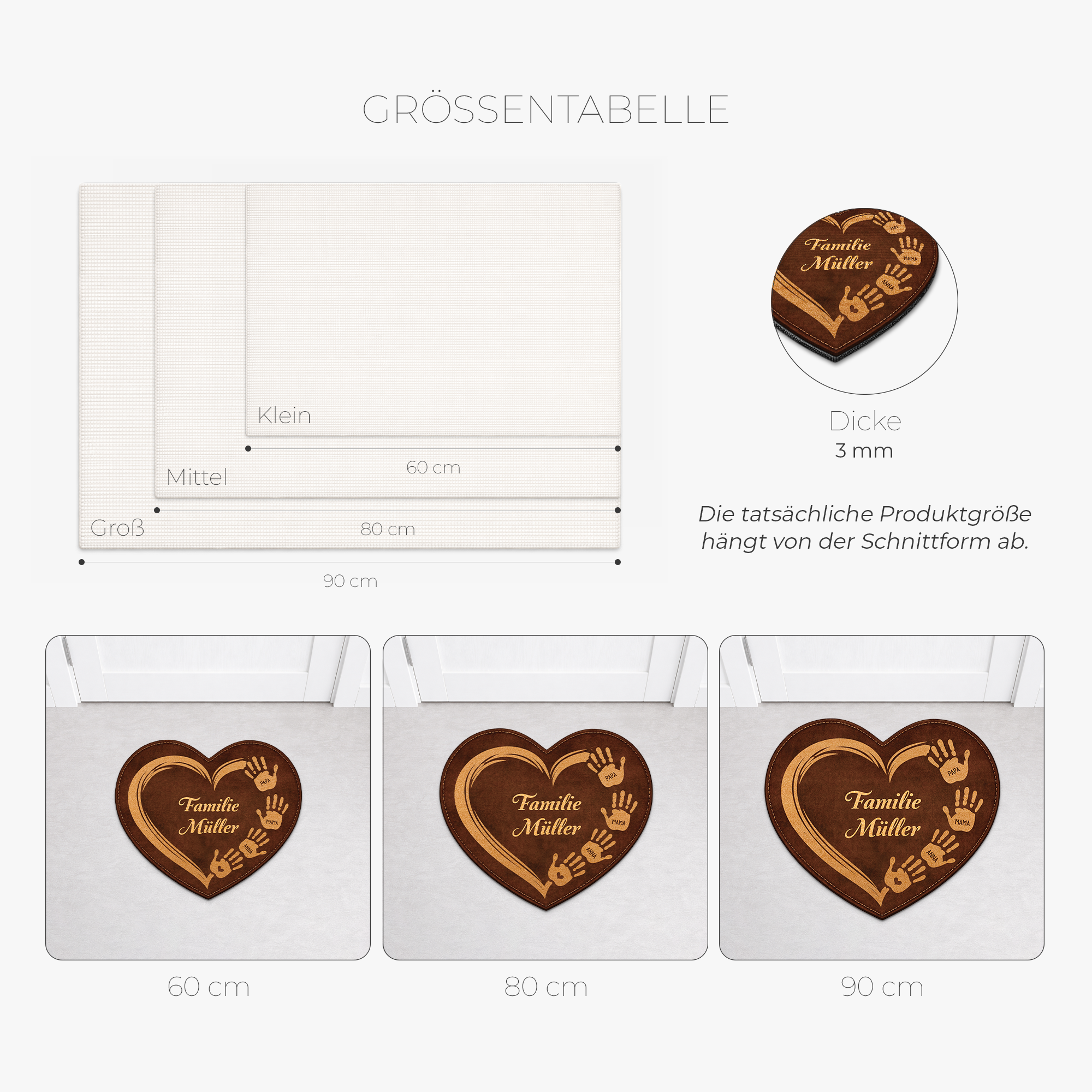8577AGE3 3d druck effekt familie handabdruck personalisierte geschenke familie  fussmatte unregelmassige form 8577adncwi