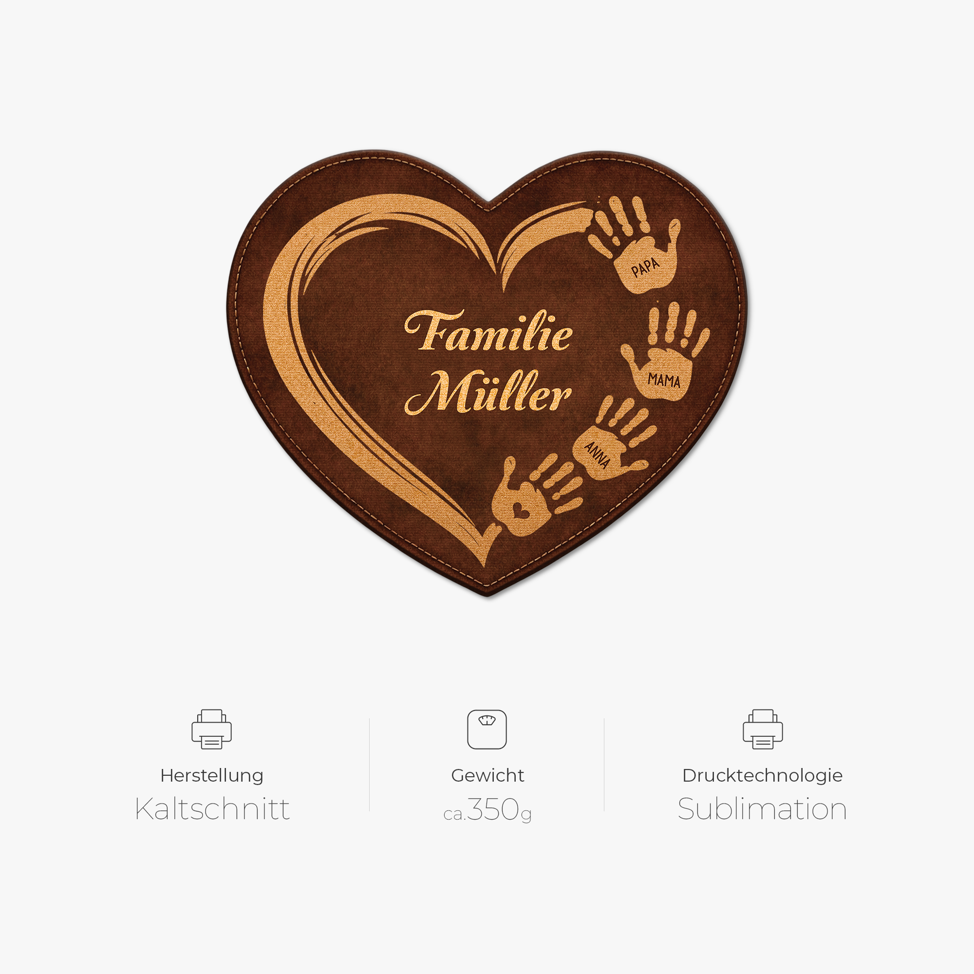 8577AGE4 3d druck effekt familie handabdruck personalisierte geschenke familie  fussmatte unregelmassige form 8577adncwi