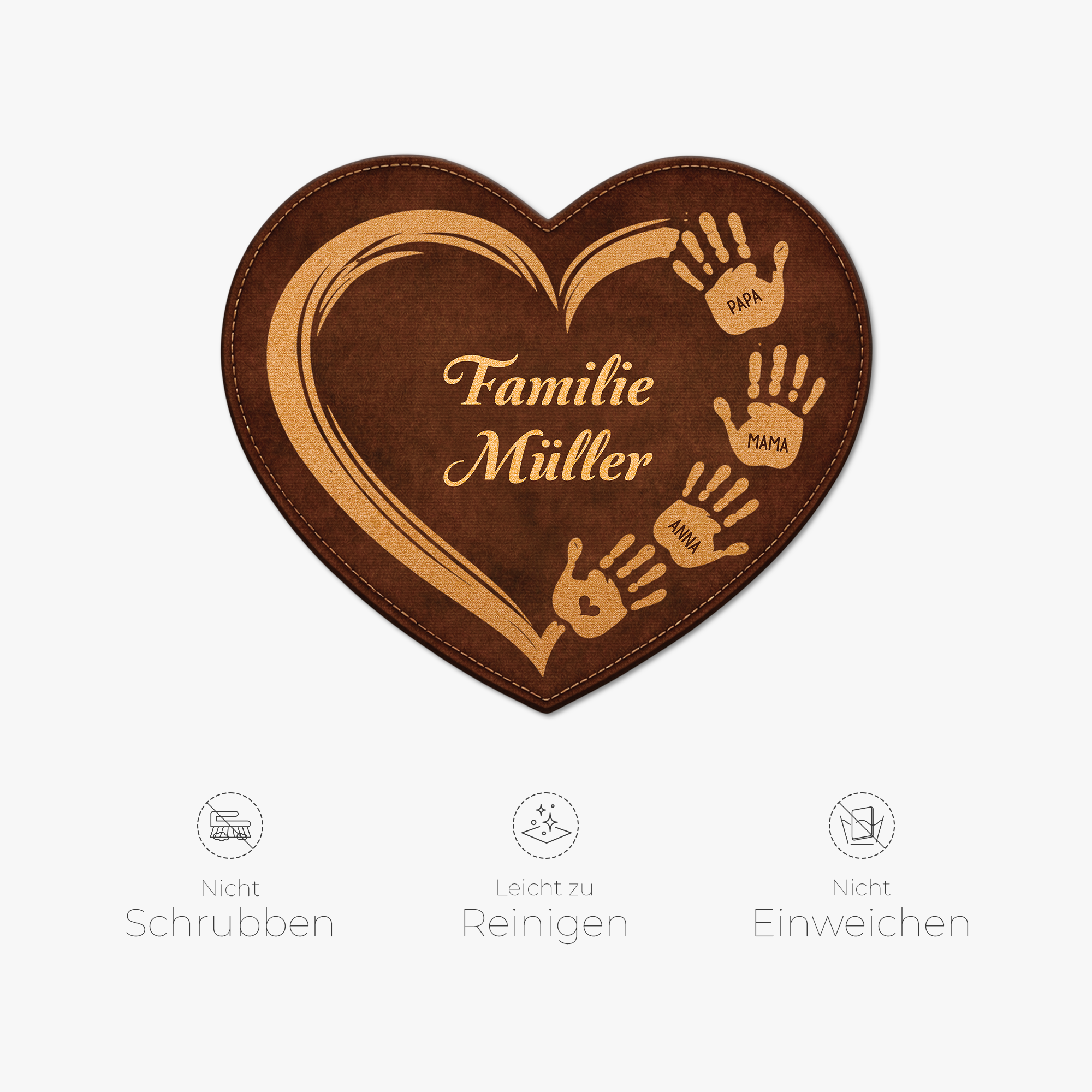 8577AGE5 3d druck effekt familie handabdruck personalisierte geschenke familie  fussmatte unregelmassige form 8577adncwi