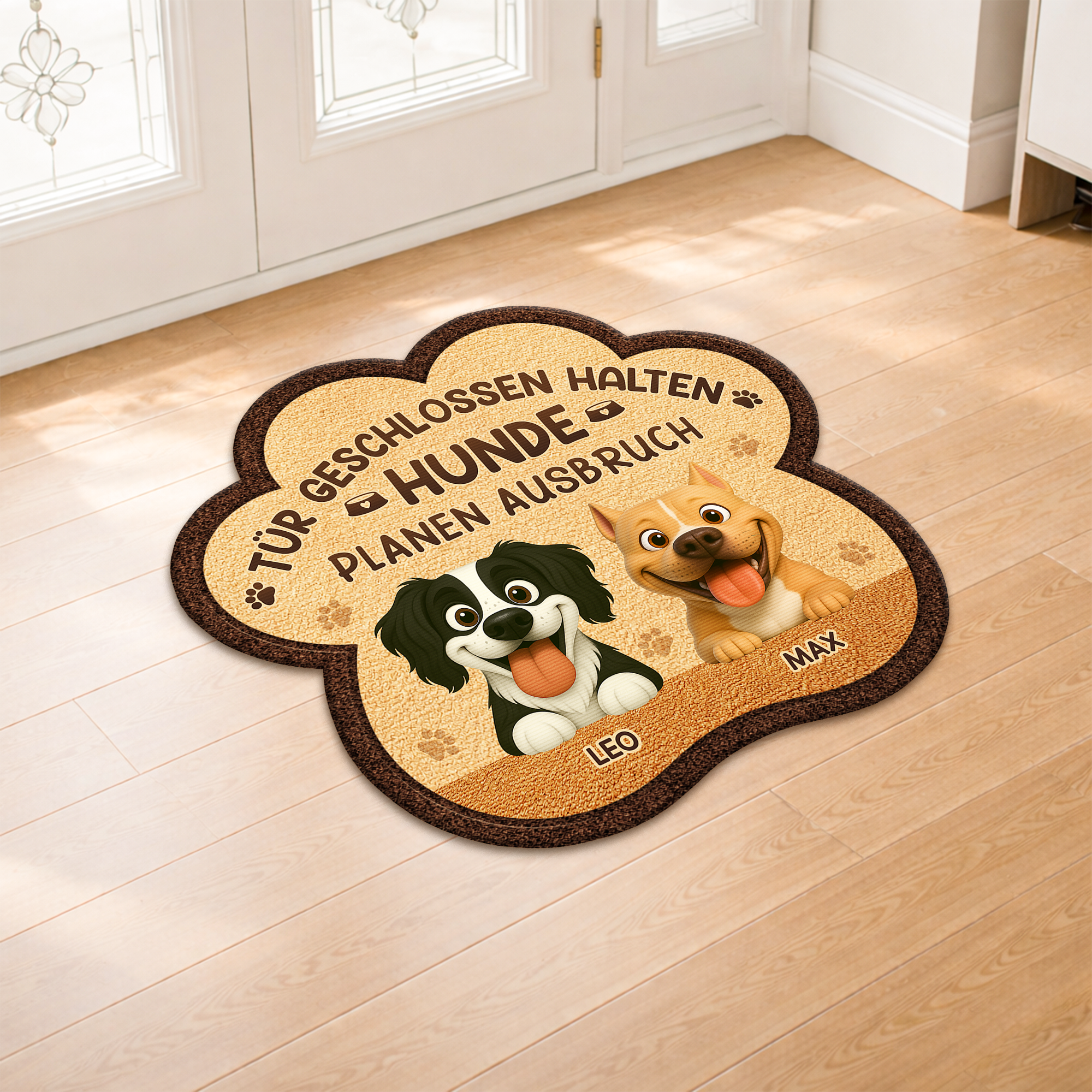 8581AGE2 tur geschlossen halten hunde planen ausbruch personalisiertes hunde geschenk  fussmatte unregelmassige form 8581ad6qwc
