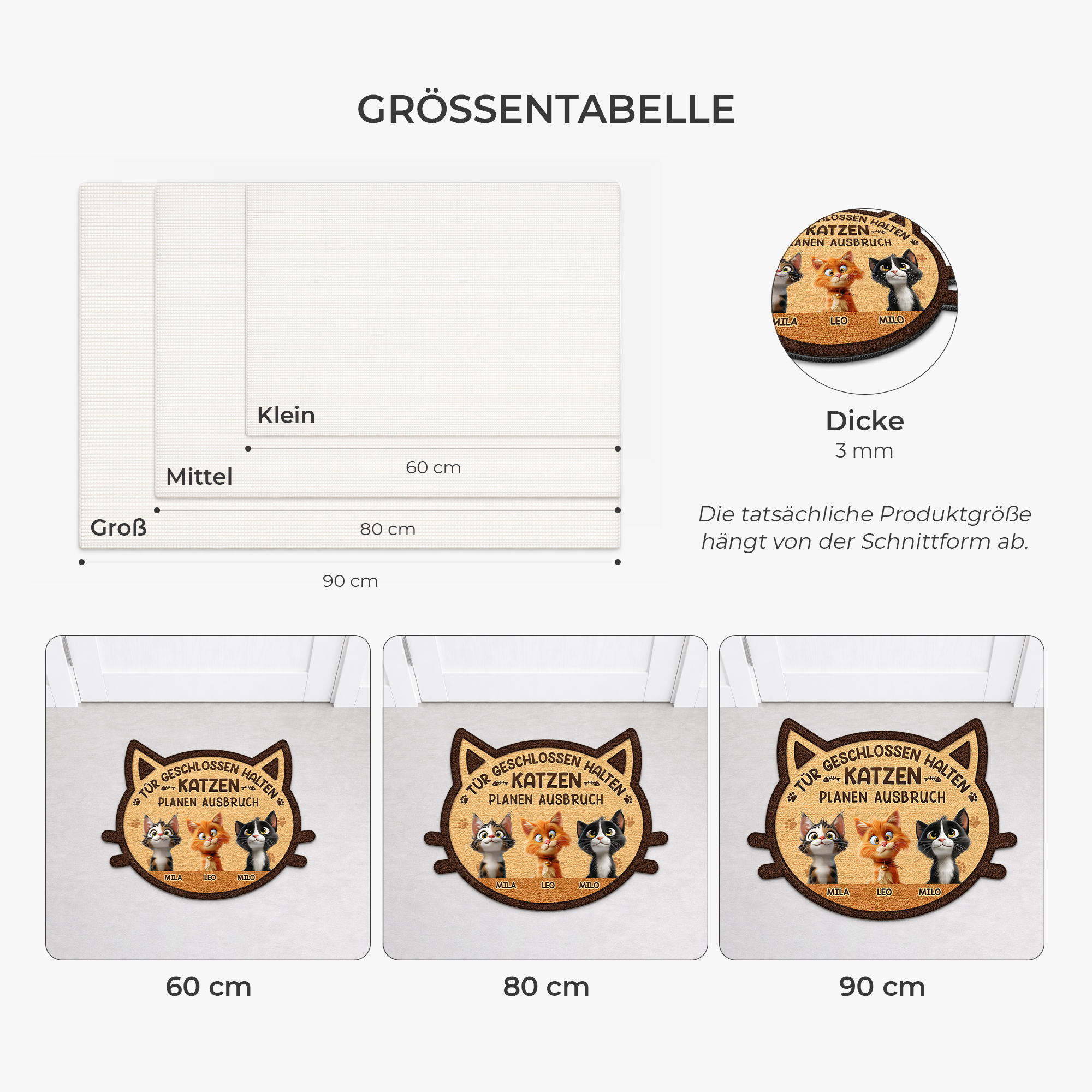 8581AGE3 tur geschlossen halten katzen planen ausbruch personalisierte geschenke katze  fussmatte unregelmassige form 8581ad6qwd