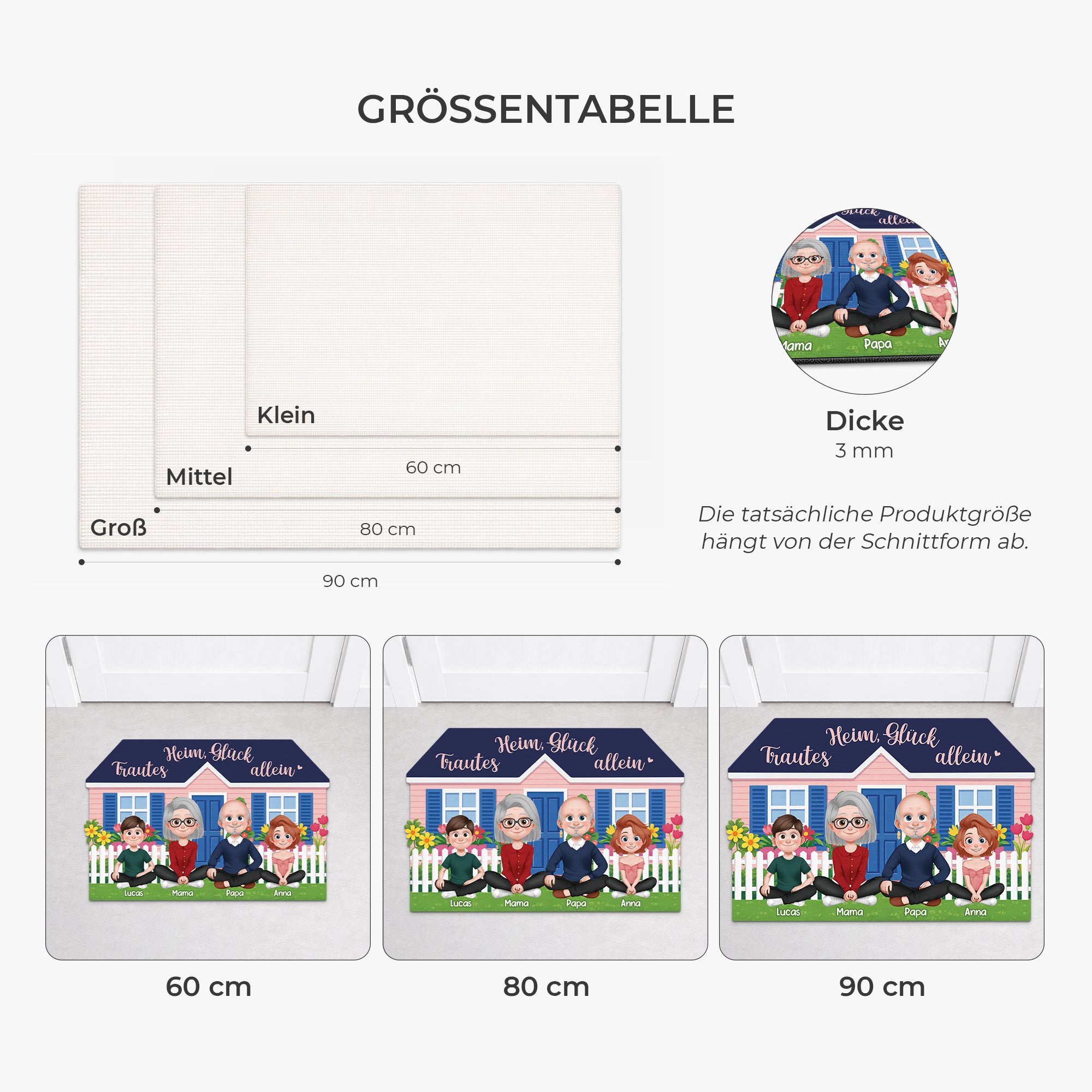 Trautes Heim Glück Allein - Personalisierte Geschenke Familie | Fußmat ...