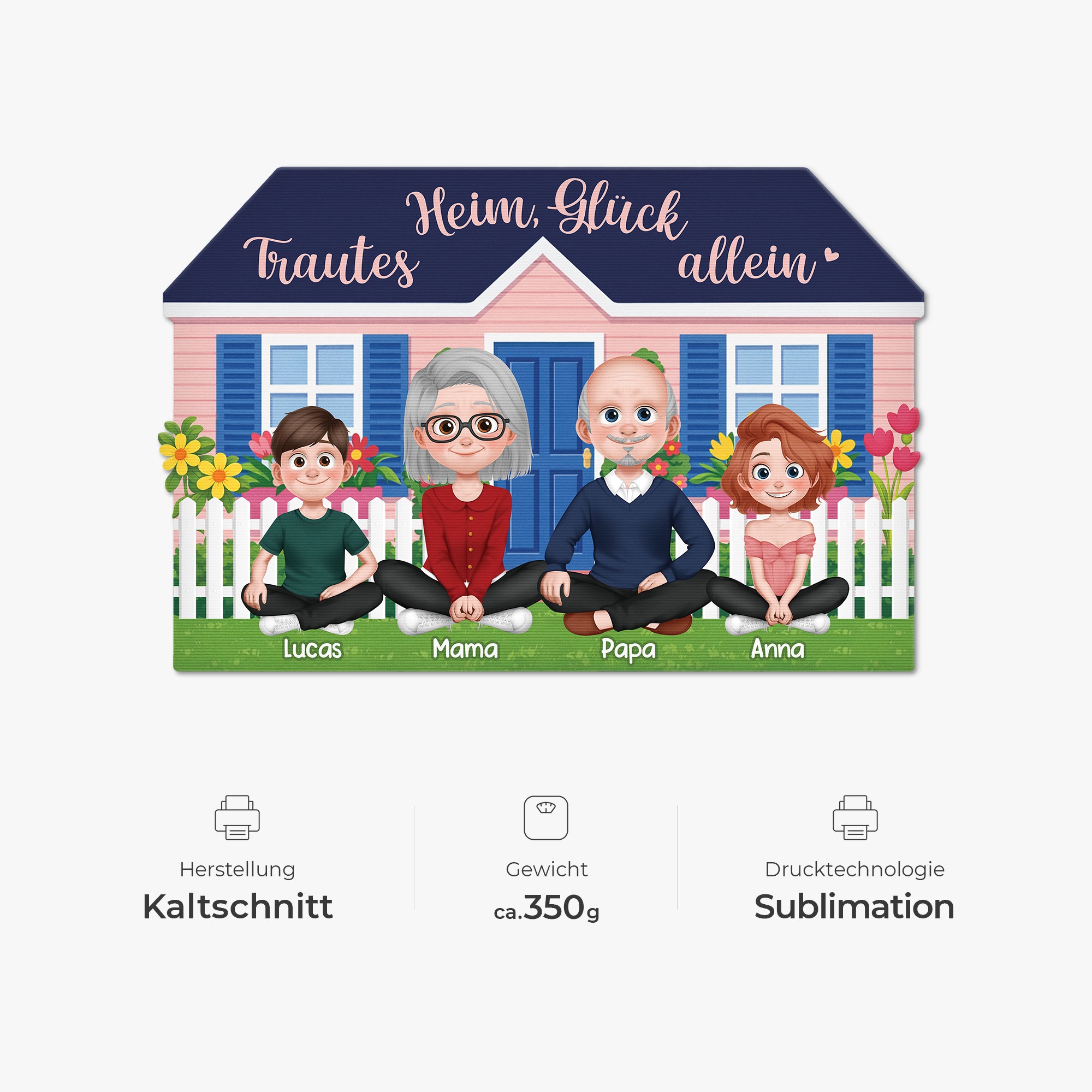 Trautes Heim Glück Allein - Personalisierte Geschenke Familie | Fußmat ...