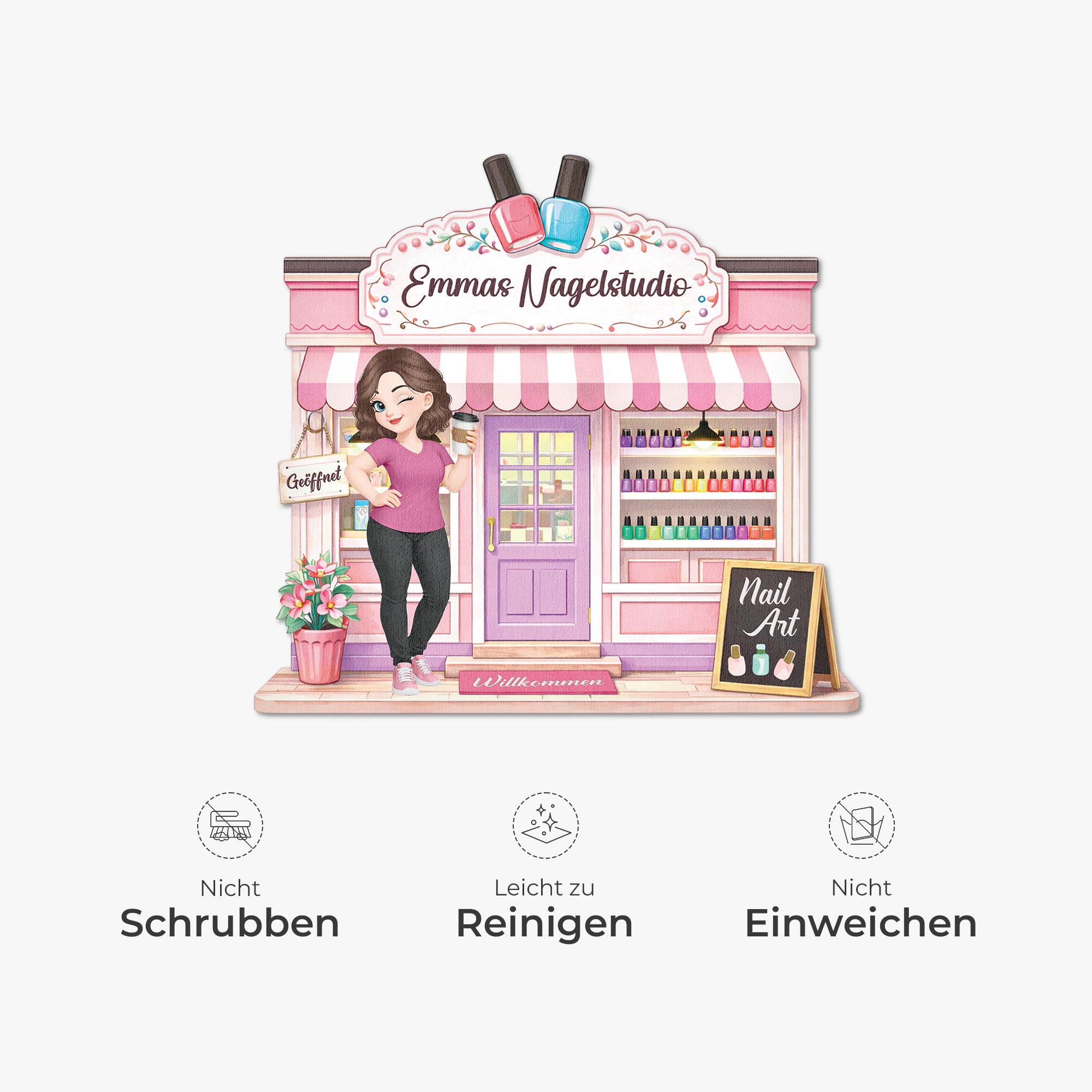 8593AGE5 3d druck effekt nagelstudio fussmatte personalisiert frauen unregelmassige form 8593adclca